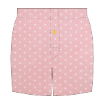 POOM Calecon Damoiseaux - Upcycling:surcyclage, modele unique - Imprime coeur fond rose - Sous-vetement masculin made in france fait main coton